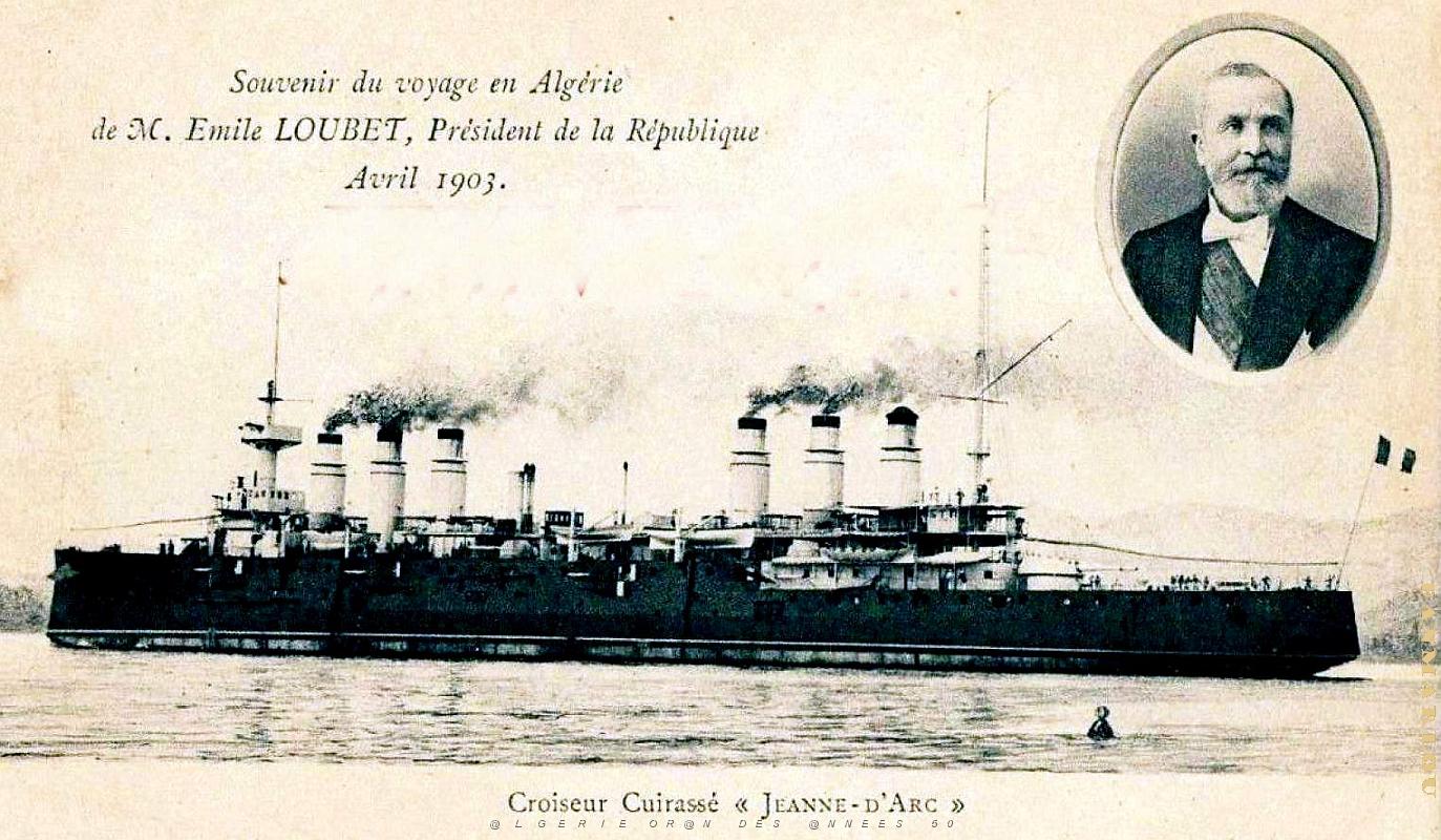 Croiseur-Cuirassier Jeanne d'Arc - President Loubet - 1903.jpg